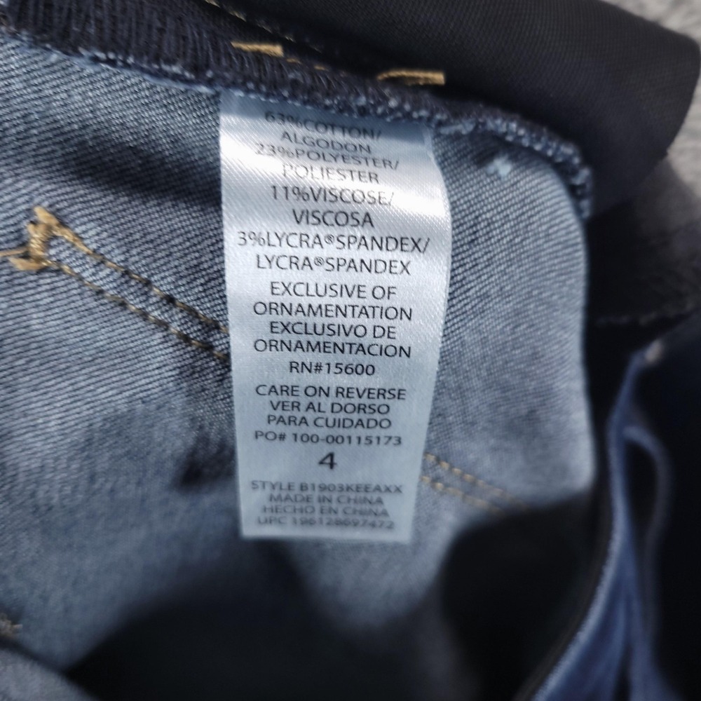 Democracy Jeans Womens 4 Blue Bootcut Mid Rise Ab Technology Dark Wash Stretch - Picture 4 of 9